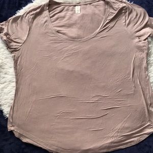 3/$20 Old Navy Luxe Round Neck Beige T-Shirt